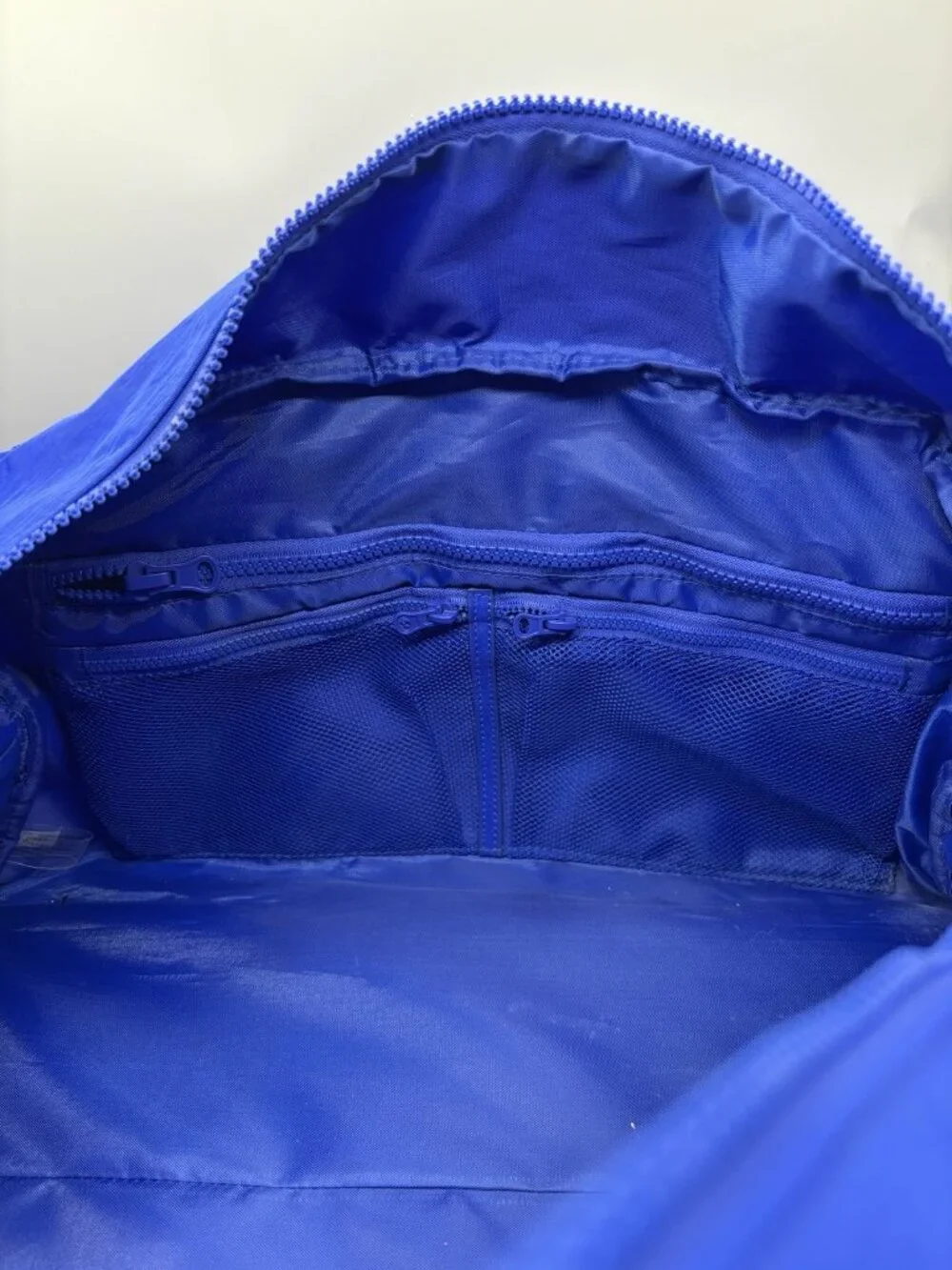 BÉIS The Sport Duffle Backpack Blue Overnight Travel Bag Basketball Patch